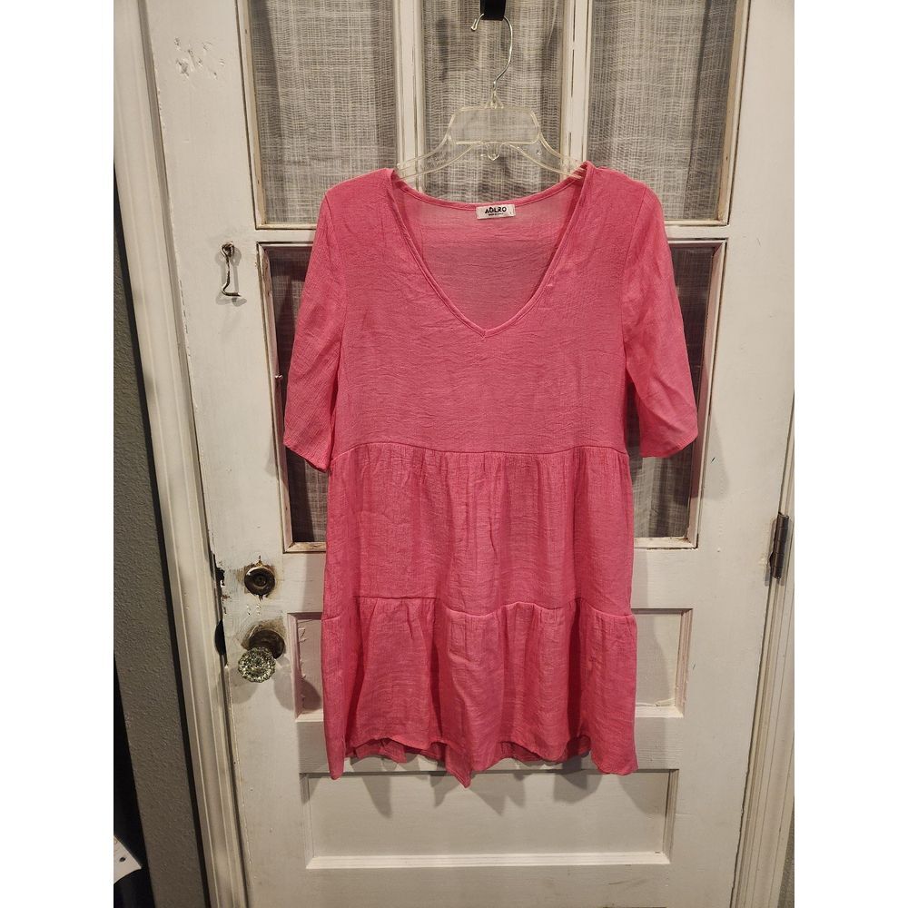 Alro Pink‎ Tiered Flowy Dress Women's Size Small
